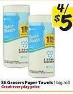 Winn Dixie Se Grocers Paper Towels offer
