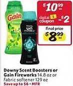 Winn Dixie Downy Scent Boosters Or Gain Fireworks offer