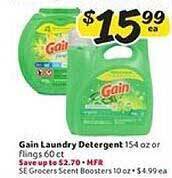 Winn Dixie Gain Laundry Detergent offer