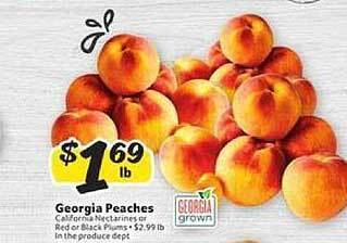Winn Dixie Georgia Peaches offer