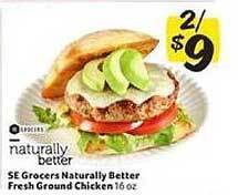 Winn Dixie Se Grocers Naturally Better Fresh Ground Chicken offer