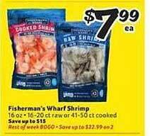 Winn Dixie Fisherman's Wharf Shrimp offer