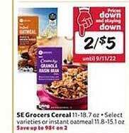 Winn Dixie Se Grocers Cereal offer
