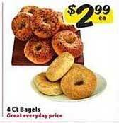Winn Dixie 4 Ct Bagels offer