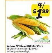Winn Dixie Yellow White Or Bicolor Corn offer