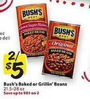 Winn Dixie Bush's Baked Or Grillin' Beans offer