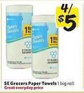 Winn Dixie Se Grocers Paper Towels offer