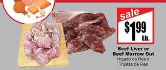 Rancho Markets Beef Liver Or Beef Marrow Gut offer