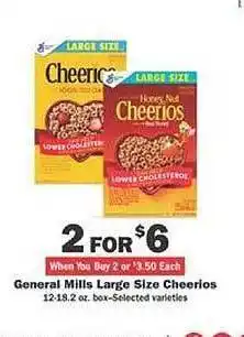 Schnucks General Mills Large Size Cheerios offer