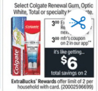 CVS Colgate Renewal Gum, Optic White offer