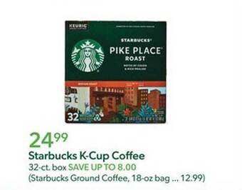 Publix Starbucks K-cup Coffee offer