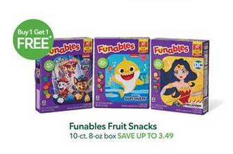 Publix Funables Fruit Snacks offer