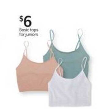 Bealls Basic tops for juniors offer