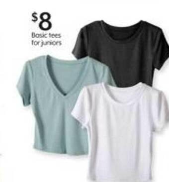Bealls Basic tees for juniors offer