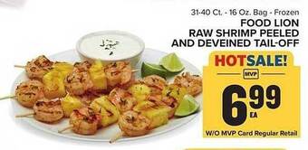Food Lion Food lion raw shrimp peeled and deveined tail-off offer