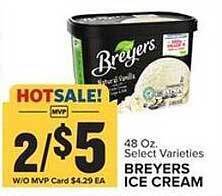 Food Lion Breyers ice cream offer