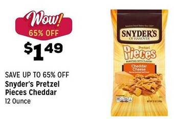 Grocery Outlet Snyder's pretzel pieces cheddar offer