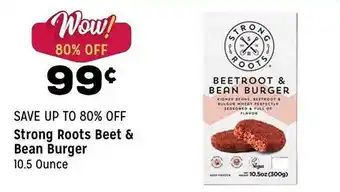 Grocery Outlet Strong roots beet & bean burger offer