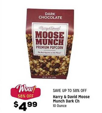 Grocery Outlet Harry & david moose munch dark ch offer