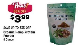 Grocery Outlet Organic hemp protein powder offer
