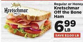 IGA Kretschmar off the bone ham offer