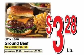 Super Saver 80% lean ground beef offer