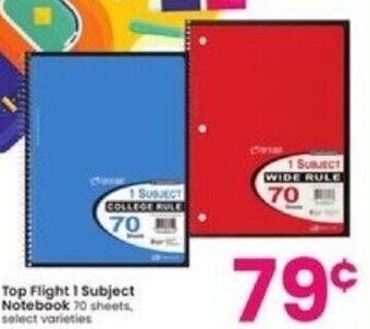 Albertsons Top Flight 1 Subject Notebook offer