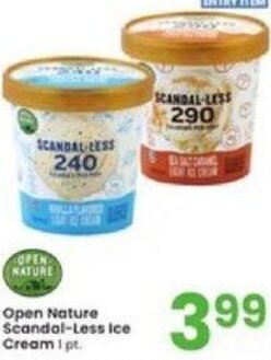 Albertsons Open Nature Scandal-Less Ice Cream offer