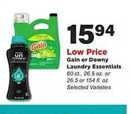 Stater Bros Gain or downy laundry essentials offer