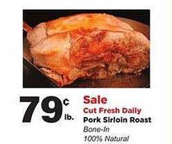 Stater Bros Pork sirloin roast offer