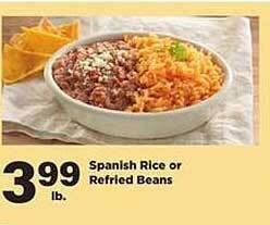 Stater Bros Spanish rice or refried beans offer