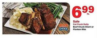 Stater Bros Beef chuck short or flanken ribs offer