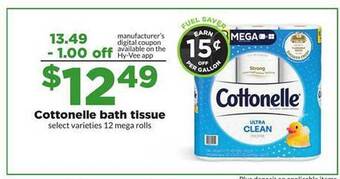 Hy-Vee Cottonelle bath tissue offer