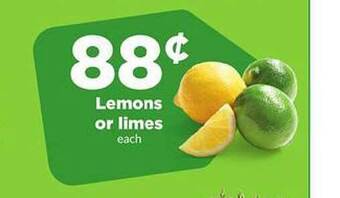 Hy-Vee Lemons or limes offer