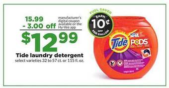 Hy-Vee Tide laundry detergent offer