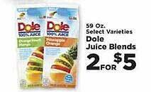 IGA Dole juice blends offer
