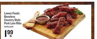 Lowes Foods Lowes foods boneless country style pork loin ribs offer