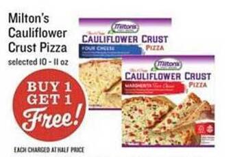 Lowes Foods Milton's cauliflower crust pizza offer