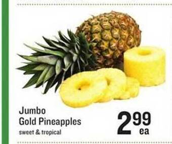 Lowes Foods Jumbo gold pineapples offer