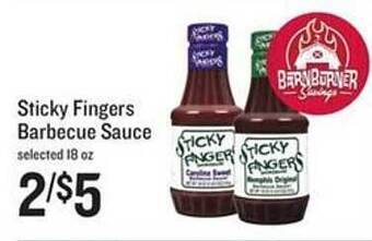Lowes Foods Sticky fingers barbecue sauce offer