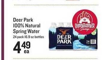 Lowes Foods Deer park 100% natural spring water offer