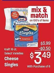 Maceys Kraft cheese singles offer