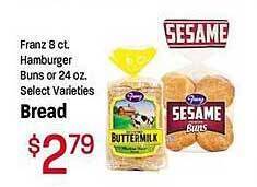 Maceys Franz hamburger buns or bread offer