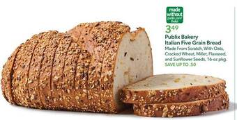 Publix Publix bakery italian five grain bread offer
