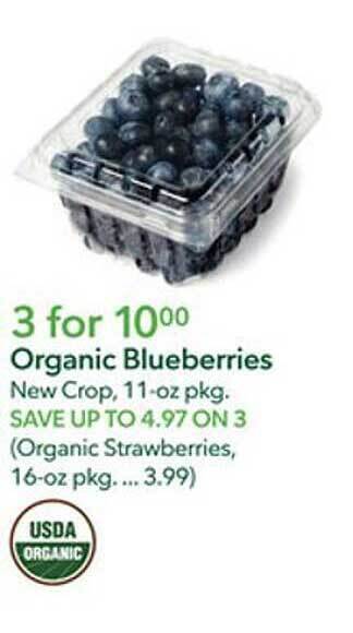Publix Organic blueberries offer
