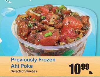 Times Supermarkets Previously frozen ahi poke offer