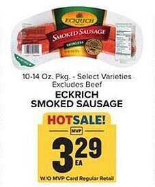 Food Lion Eckrich smoked sausage offer