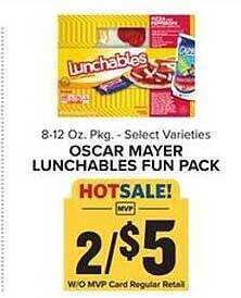 Food Lion Oscar mayer lunchables fun pack offer