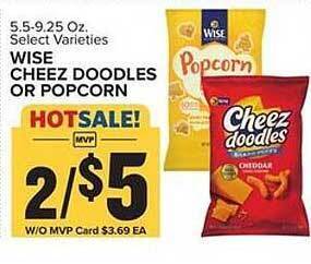 Food Lion Wise cheez doodles or popcorn offer