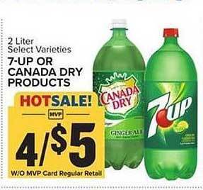 Food Lion 7-up or canada dry products offer